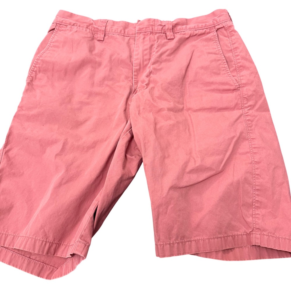 J.Crew Club Chino Shorts Mens 30 Salmon Red Flat Front Cotton 10.5 Inseam
